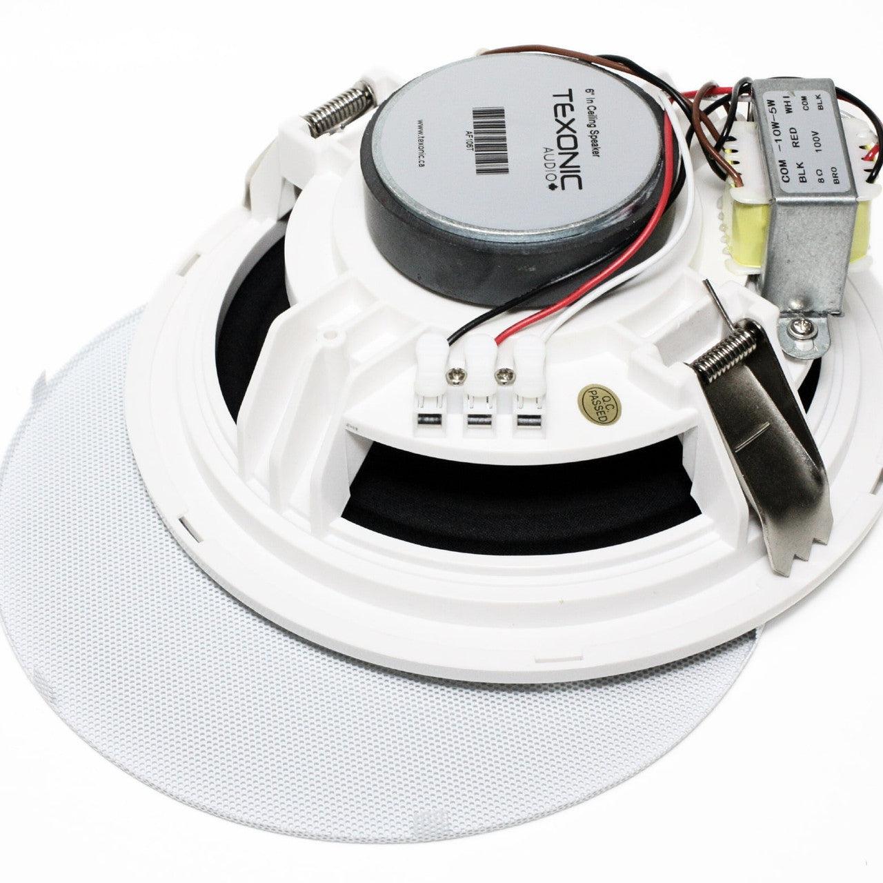 6-Inch Trimless In-Ceiling Speaker - 70V High-Fidelity Commercial Sound System - TEXONIC AV Inc