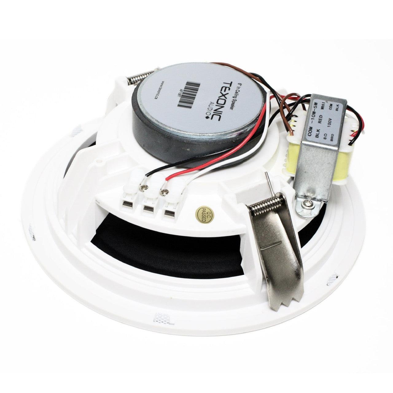 6-Inch Trimless In-Ceiling Speaker - 70V High-Fidelity Commercial Sound System - TEXONIC AV Inc