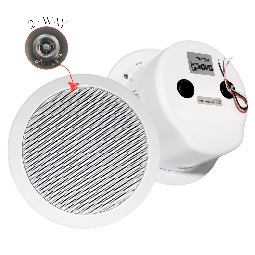 Haut-parleur de plafond TEXONIC 70V 6" Commercial