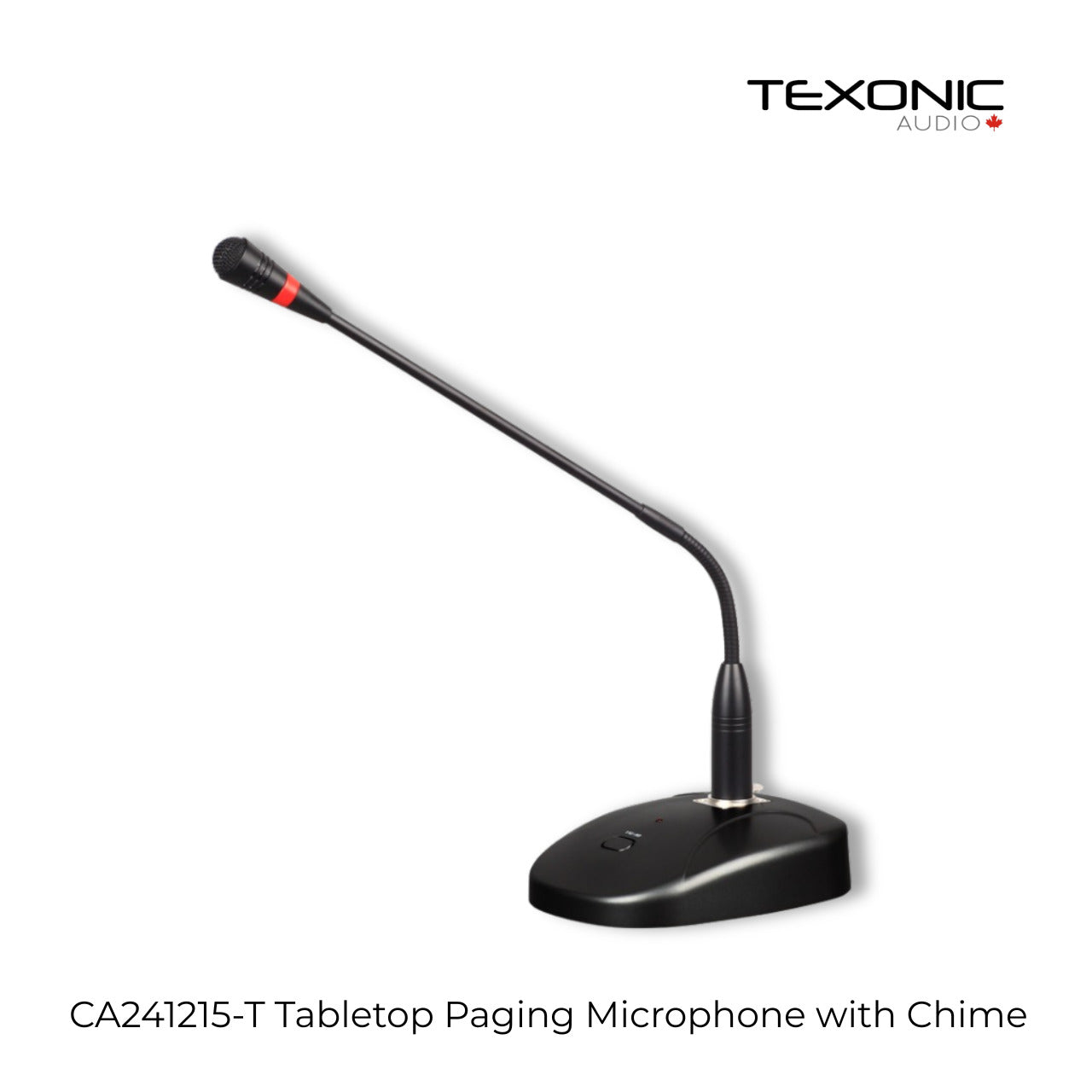 TEXONIC CA241215-T Tabletop Paging Microphone with Chime | Canada