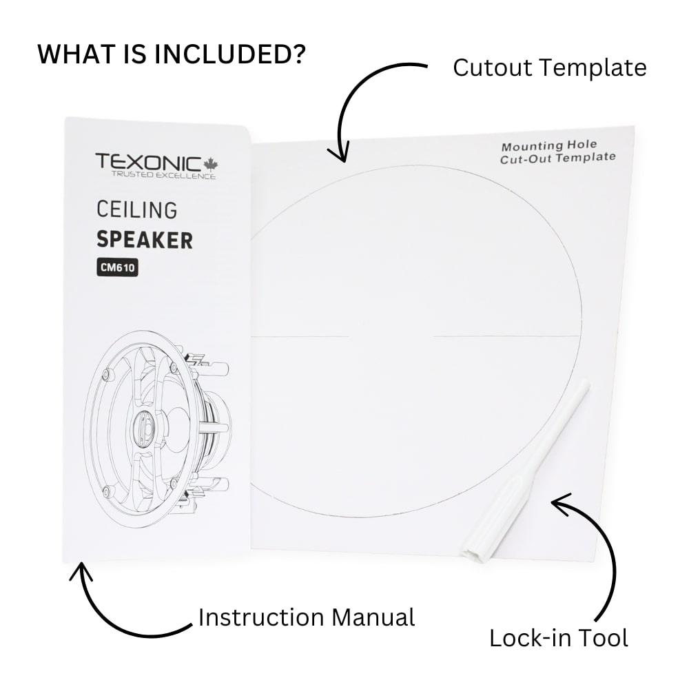 6.5" In-Ceiling Speaker with Tool-Free Installation - Surround Sound - TEXONIC AV Inc