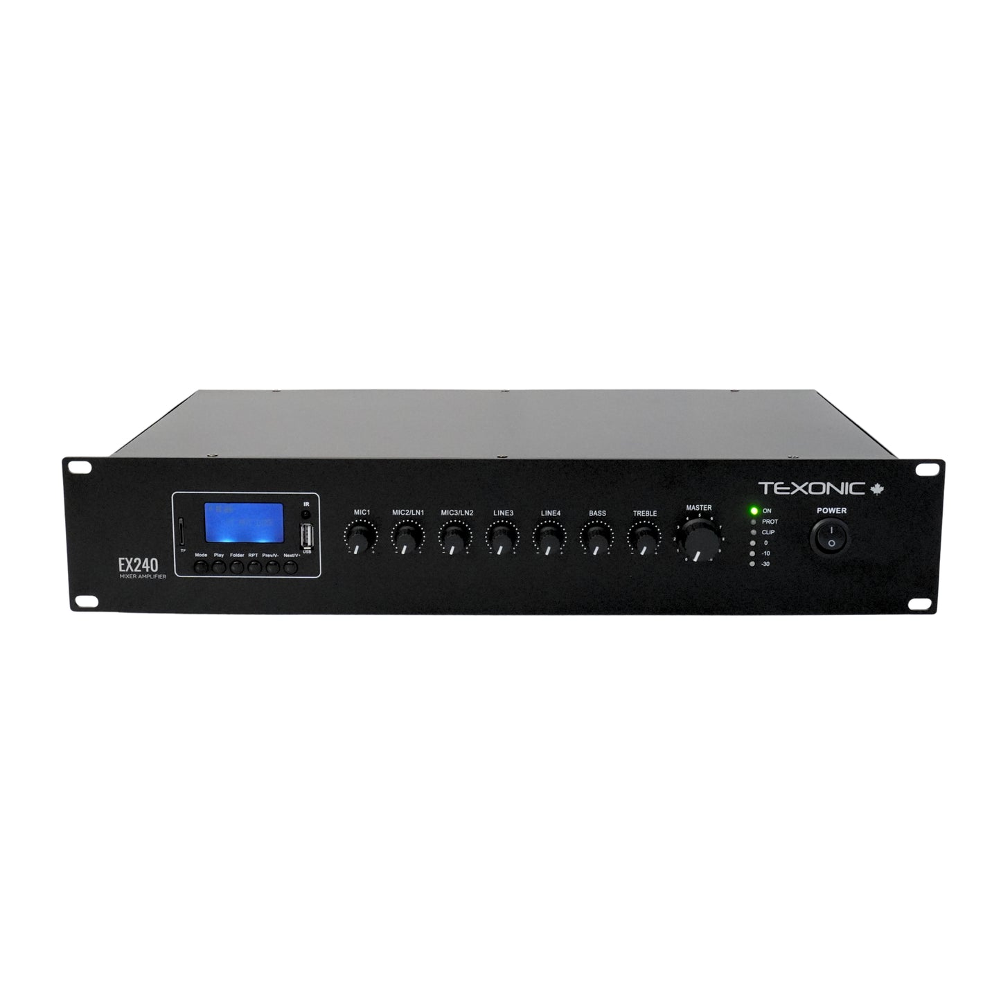 Amplificateur TEXONIC 120W 70V avec Bluetooth intégré, tuner FM et MP3