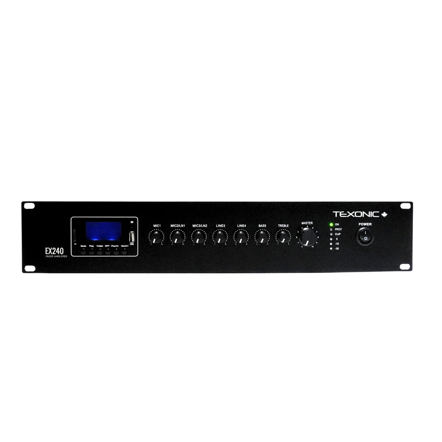 Amplificateur TEXONIC 120W 70V avec Bluetooth intégré, tuner FM et MP3