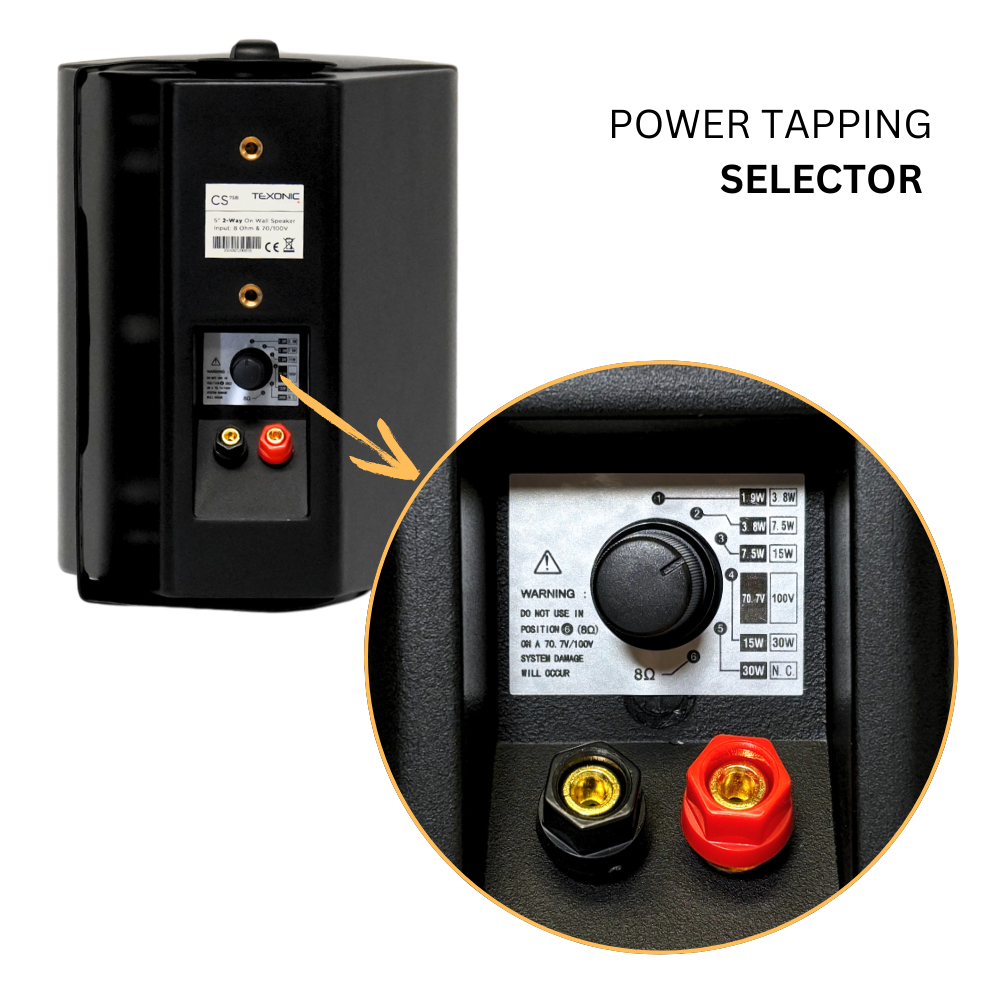 70V 2 Way: 5.25" On Wall Surface Mount Speaker for Indoor/Outdoor Use