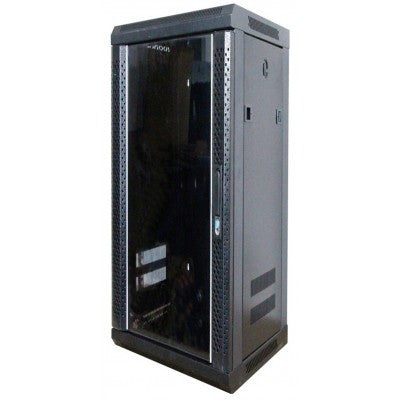 24U Office Network & Surveillance Cabinet - Wall-Mount or Free-Standing, 450mm Depth