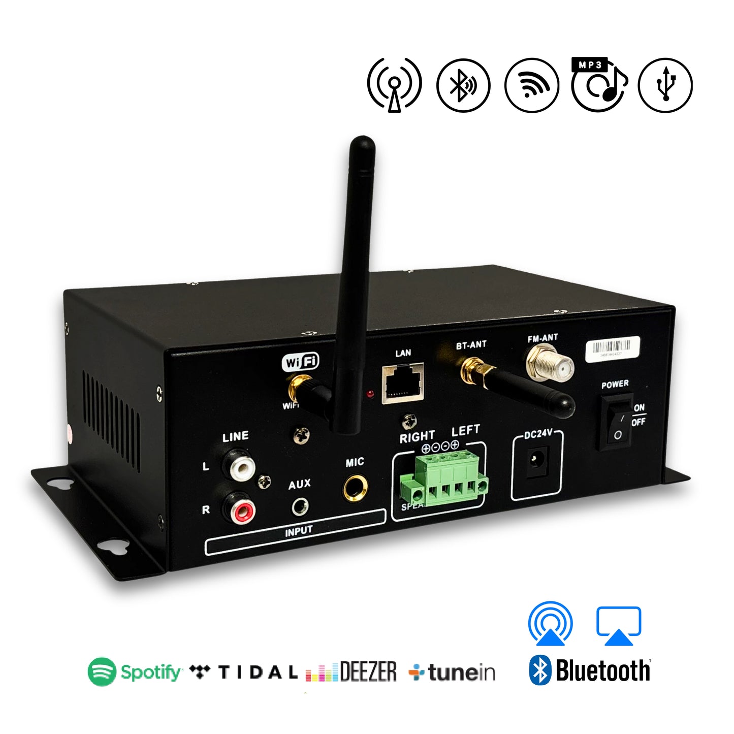 Amplificateur commercial TEXONIC 60W | 6 canaux | Canada