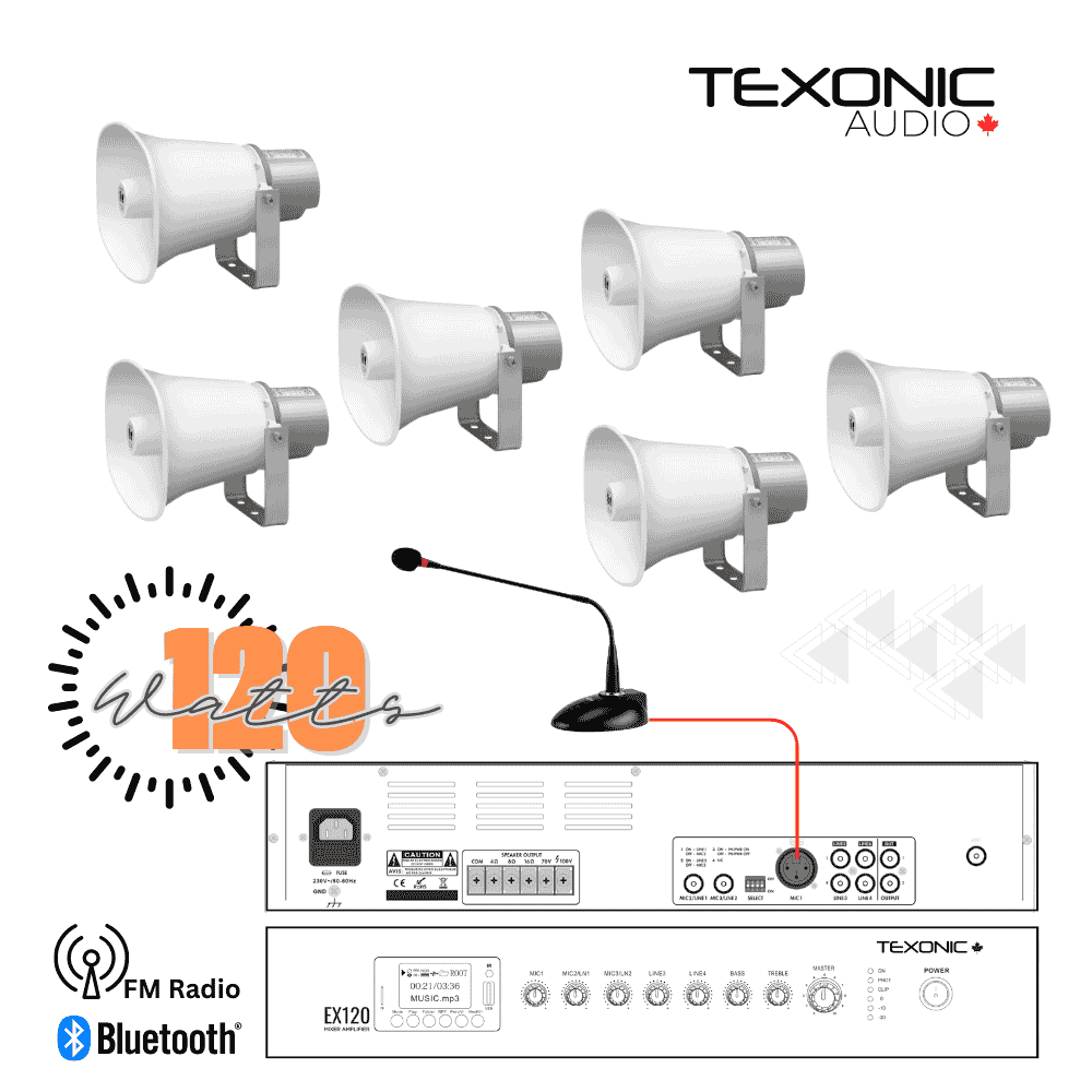 Industrial PA System for Warehouses & Factories - Durable - TEXONIC AV Inc