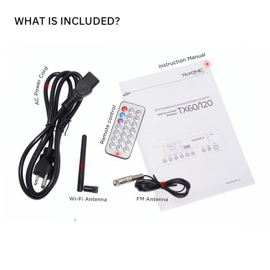 TEXONIC 60W Commercial Amplifier | 6 Channels | Canada