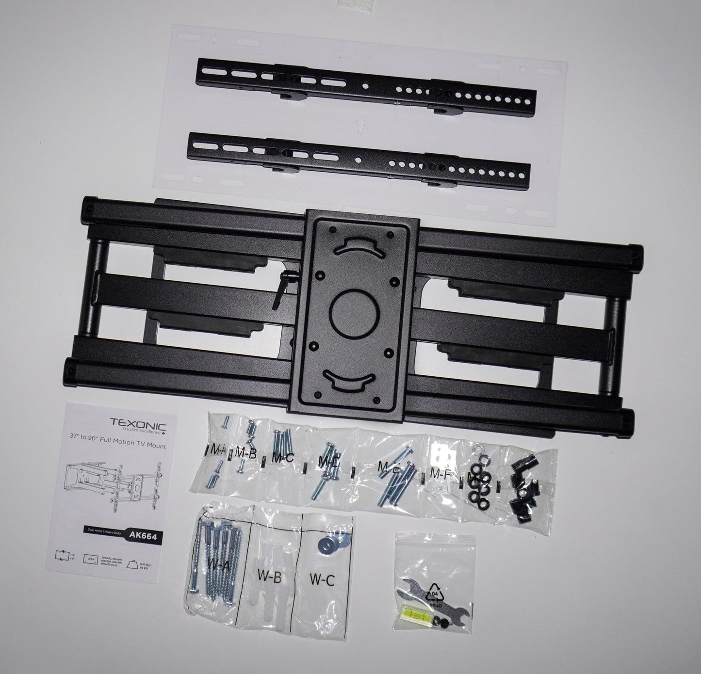 37"-90" Full Motion TV Wall Mount | up to 65kg/143lbs - TEXONIC AV Inc