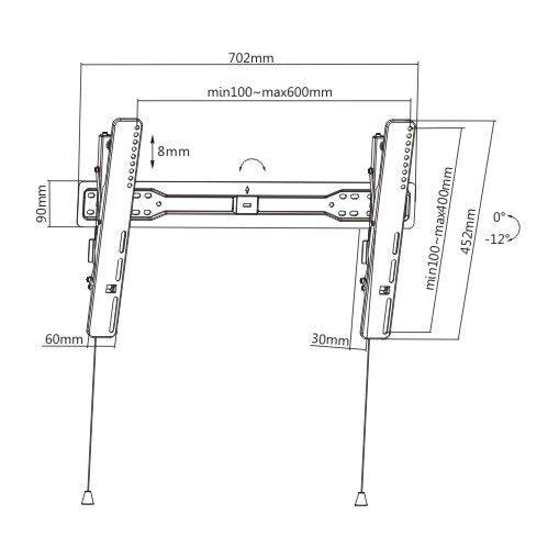 Ultra Slim Tilt TV Wall Mount for 37"-70" - Sleek Design & Easy Adjustment - TEXONIC AV Inc