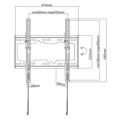 Ultra-Slim Tilt TV Wall Bracket for 32-55" - Modern & Minimalist - TEXONIC AV Inc