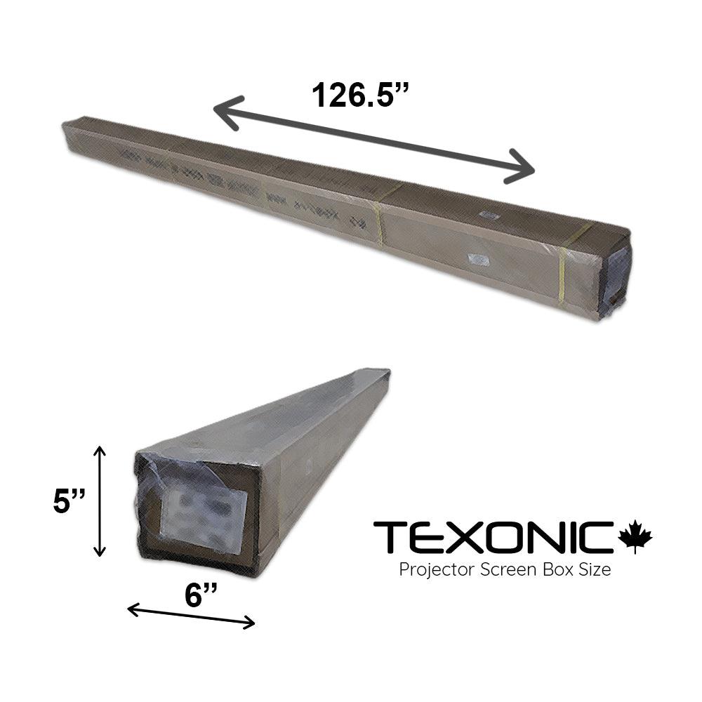 130" TEXONIC Electric Matte Grey Projector Screen - Enhanced Contrast, HD, Wall/Ceiling Mount - TEXONIC AV Inc