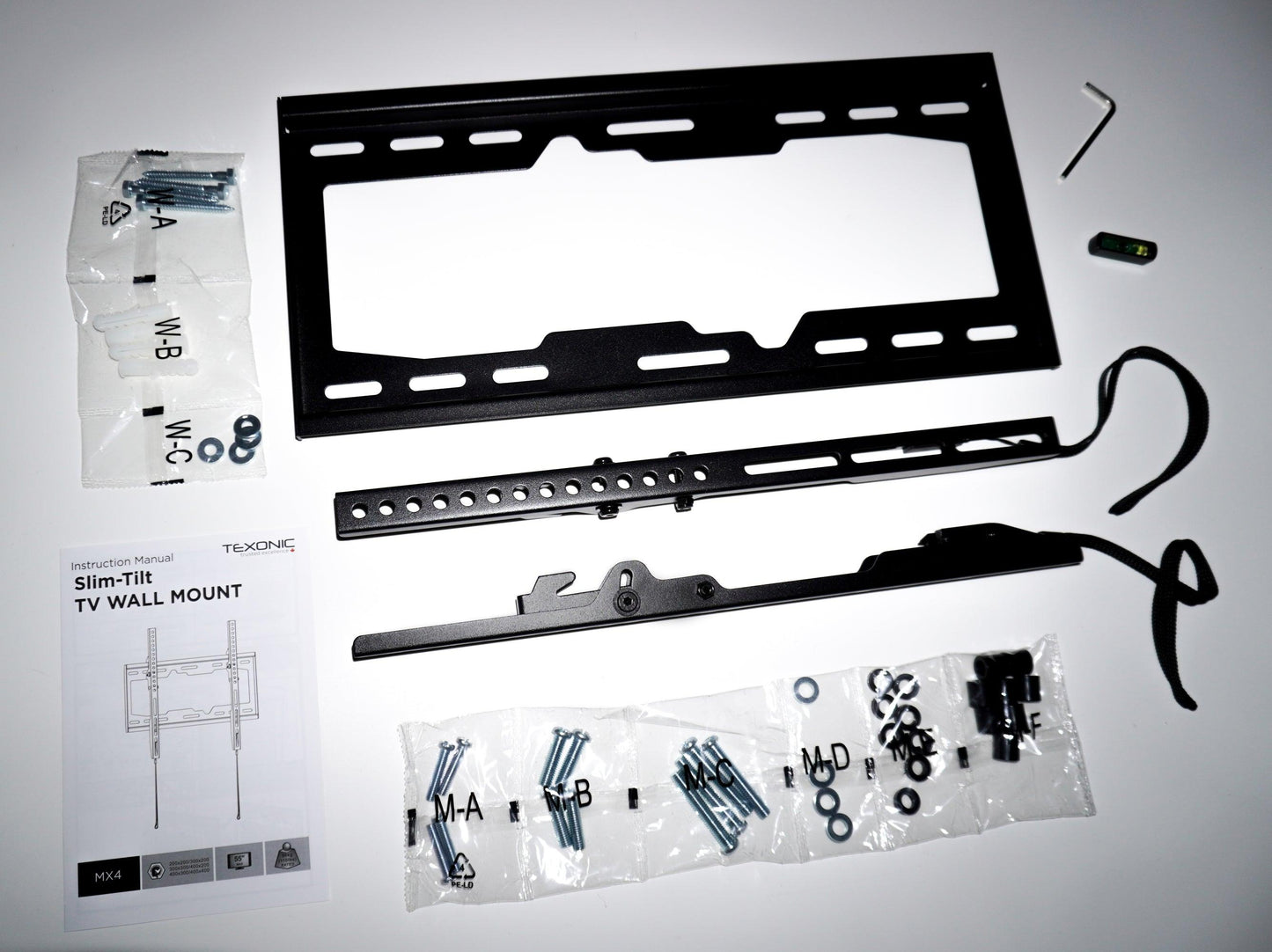 Ultra-Slim Tilt TV Wall Bracket for 32-55" - Modern & Minimalist - TEXONIC AV Inc