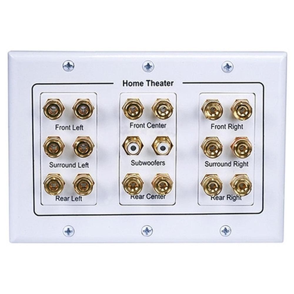 3-Gang 8.2 Surround Sound Wall Plate - TEXONIC AV Inc