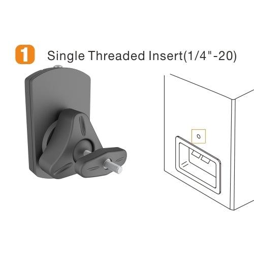 Adjustable Bookshelf Speaker Wall Mounts - Flexible Tilt & Swivel Design - TEXONIC AV Inc