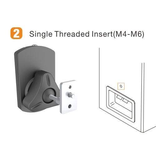 Adjustable Bookshelf Speaker Wall Mounts - Flexible Tilt & Swivel Design - TEXONIC AV Inc