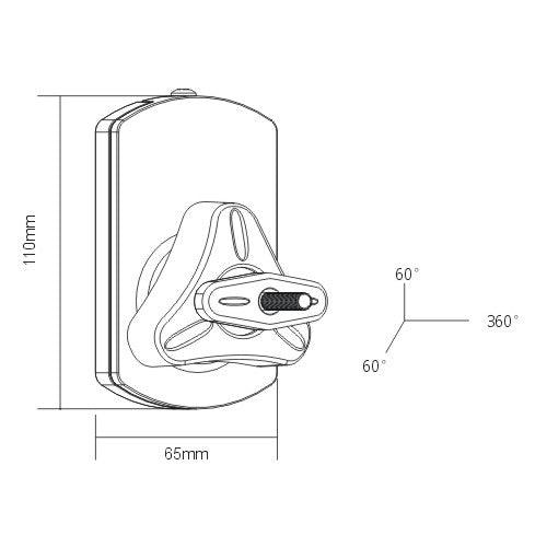Adjustable Bookshelf Speaker Wall Mounts - Flexible Tilt & Swivel Design - TEXONIC AV Inc