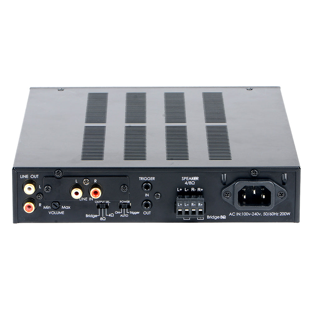 2-Channel 100W Class D Stereo Amplifier - Compact, High-Power Audio Boost