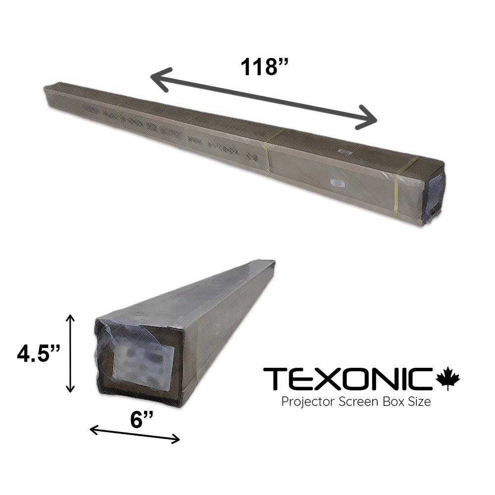 120" Electric Fiber Glass Projector Screen - HD, Remote Controlled, Versatile Mounting - TEXONIC AV Inc
