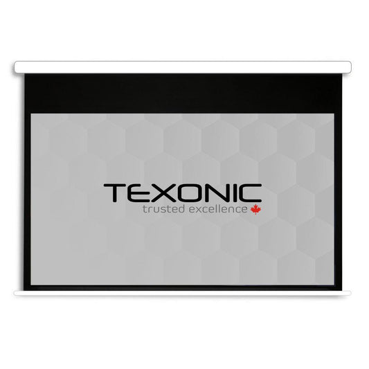 130" TEXONIC Electric Matte Grey Projector Screen - Enhanced Contrast, HD, Wall/Ceiling Mount - TEXONIC AV Inc
