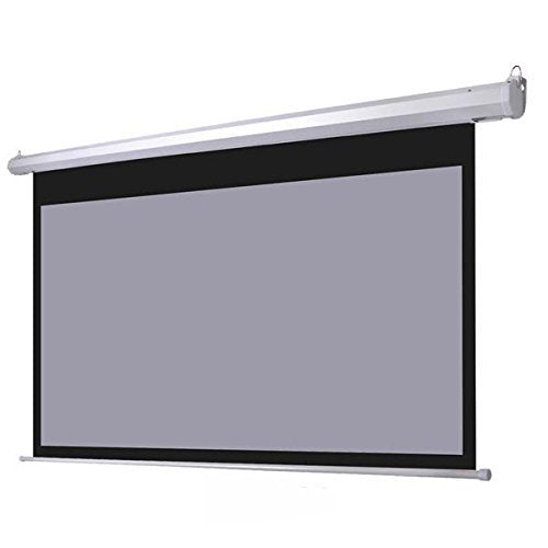100" Electric Matte Grey Projector Screen for Superior Contrast - Silent, Wide Viewing