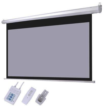 100" Electric Matte Grey Projector Screen for Superior Contrast - Silent, Wide Viewing