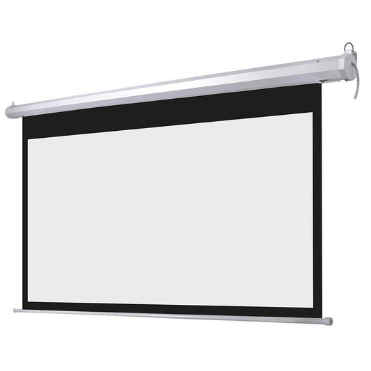130" TEXONIC Electric Motorized Projector Screen - Fiber Glass, Remote Control, Wall/Ceiling Mountable - TEXONIC AV Inc