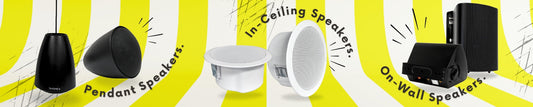 How to Choose Between In-Ceiling, On-Wall, and Pendant Speakers: The Right 70V Commercial Speaker for Your Space