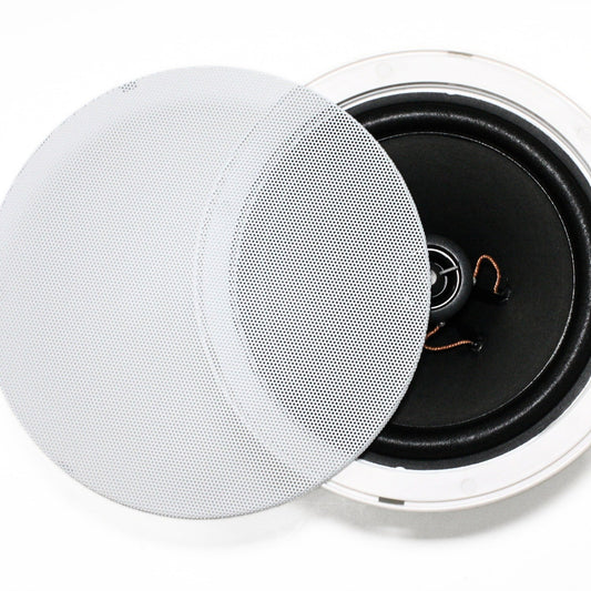 Trimless 6" 70V Commercial In-Ceiling Speaker with Snap Clamp Installation