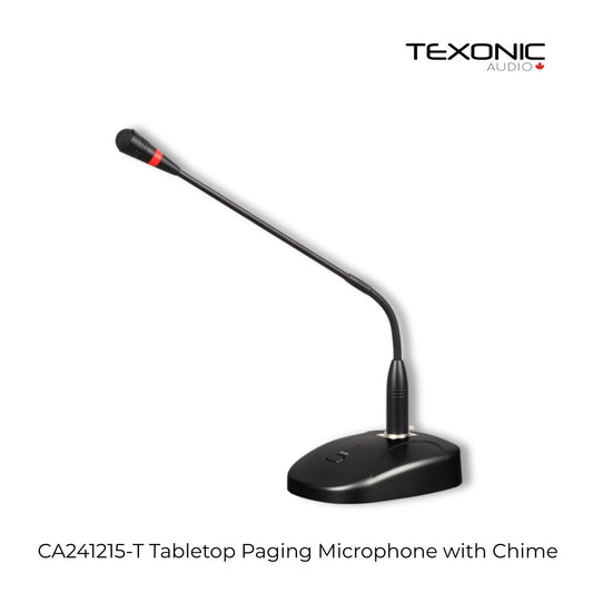 TEXONIC CA241215-T Tabletop Paging Microphone with Chime | Canada