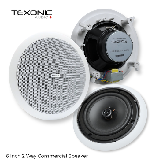 TEXONIC CM60T 6″ Ceiling Speaker for Commercial Paging & Music Systems