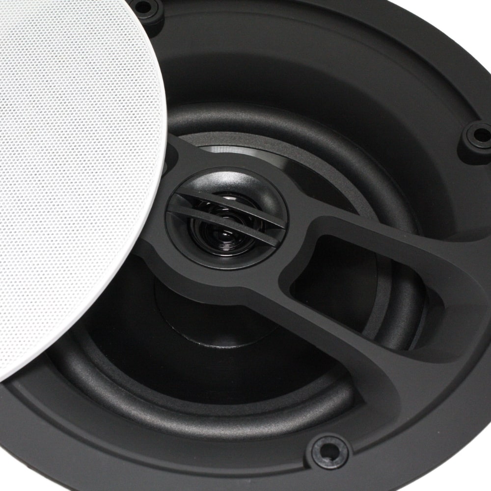 6.5" In-Ceiling Speaker with Tool-Free Installation - Surround Sound
