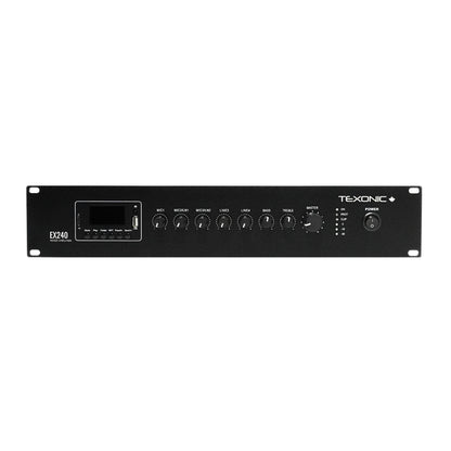 Amplificateur TEXONIC 120W 70V avec Bluetooth intégré, tuner FM et MP3