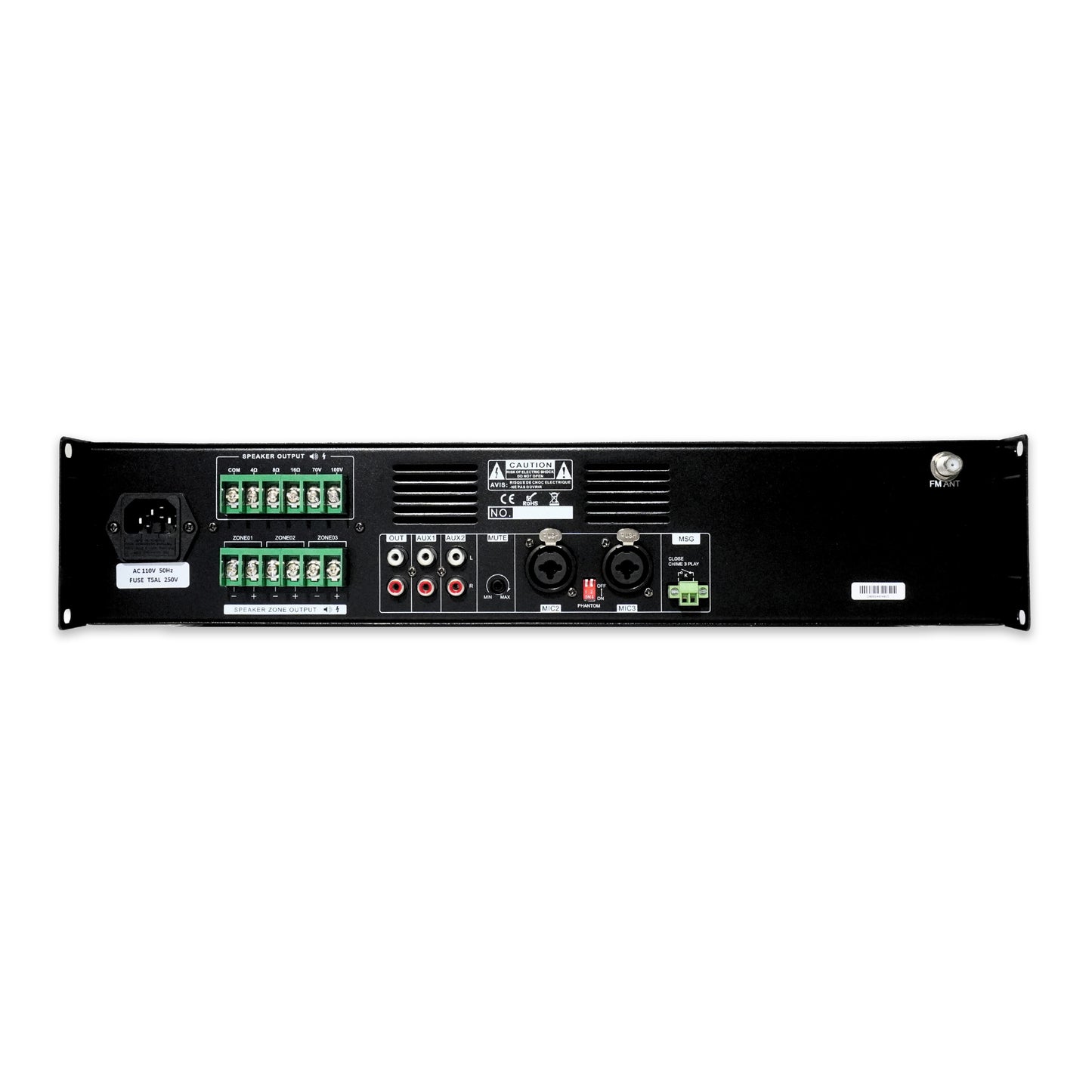 TEXONIC Commercial 70V 240W Mixer Power Amplifier | Canada