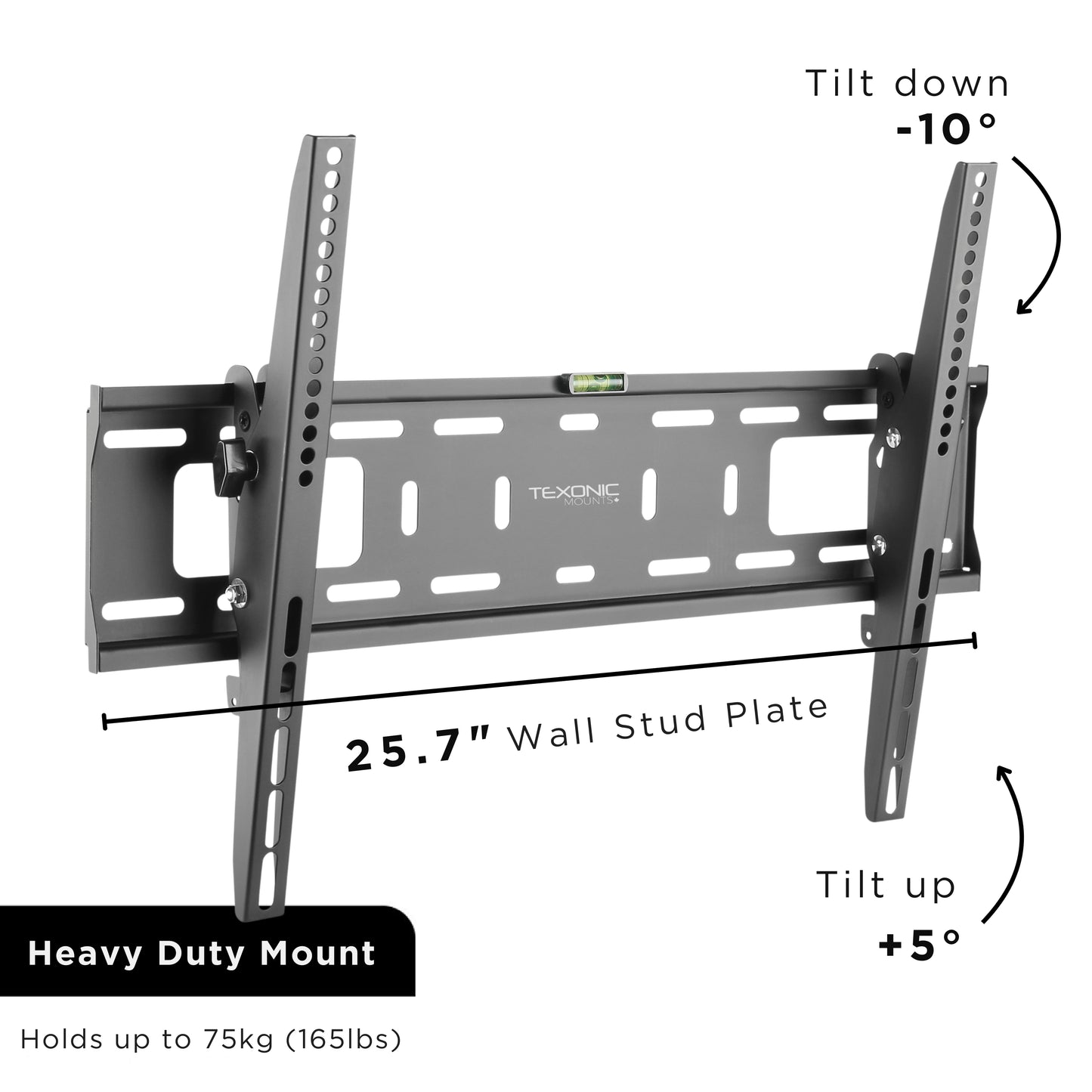 Heavy-Duty Tilt TV Wall Mount for 37"-75" Screens | Up to 165 lbs