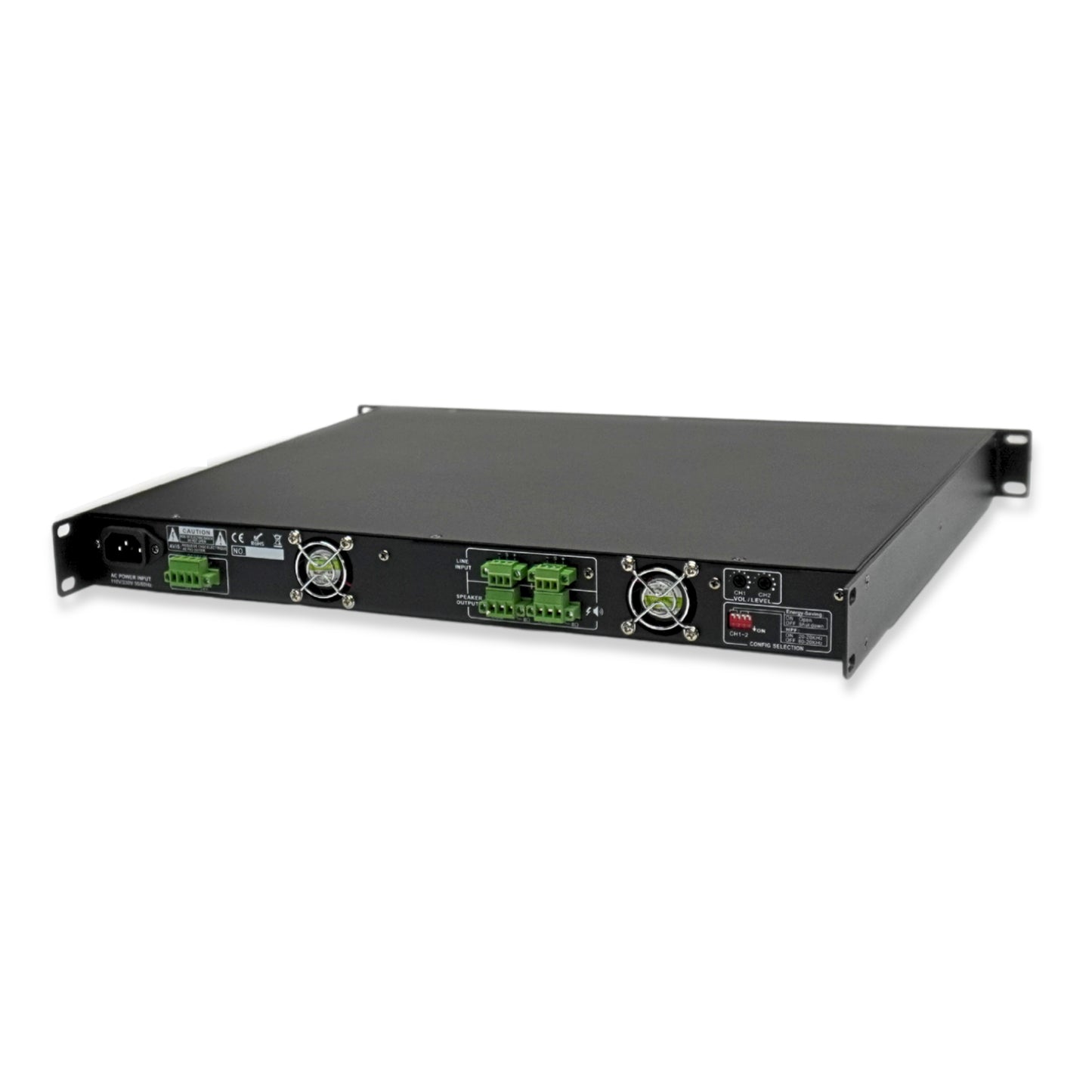 TEXONIC MC-2120 Digital Class-D Power Amplifier – 120W x 2, 70V/8Ω, High-Efficiency Dual-Channel Amplifier for Commercial Audio & Public Address Systems