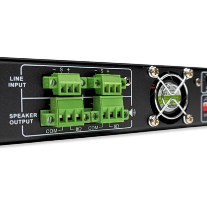 TEXONIC MC-2120 Digital Class-D Power Amplifier – 120W x 2, 70V/8Ω, High-Efficiency Dual-Channel Amplifier for Commercial Audio & Public Address Systems