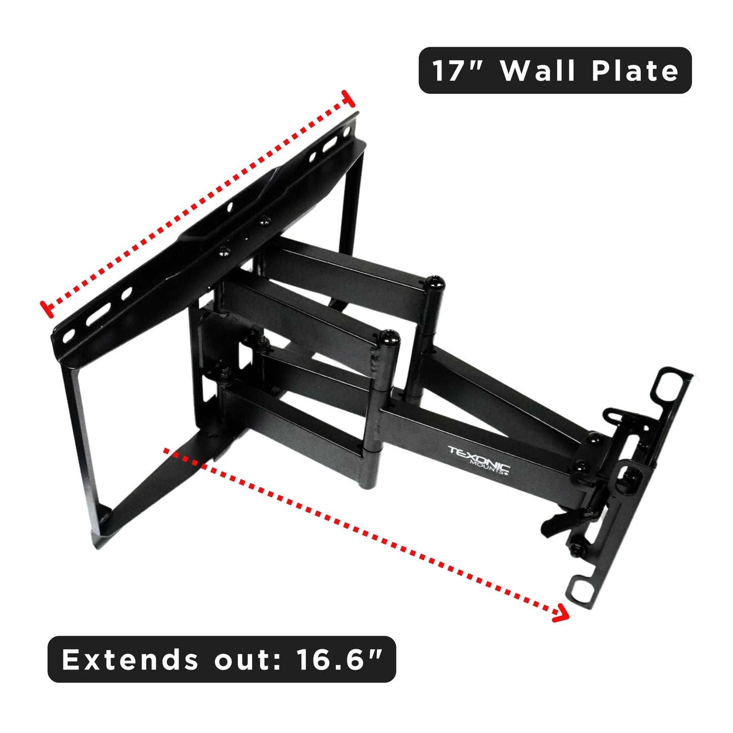 Full-Motion TV Wall Mount for 37”–90” | Heavy-Duty Swivel Bracket for Flat & Curved TVs - up to 75kg (165lbs)