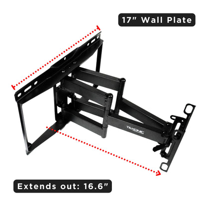 Full-Motion TV Wall Mount for 37”–90” | Heavy-Duty Swivel Bracket for Flat & Curved TVs - up to 75kg (165lbs)