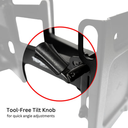 Full-Motion TV Wall Mount for 37”–90” | Heavy-Duty Swivel Bracket for Flat & Curved TVs - up to 75kg (165lbs)