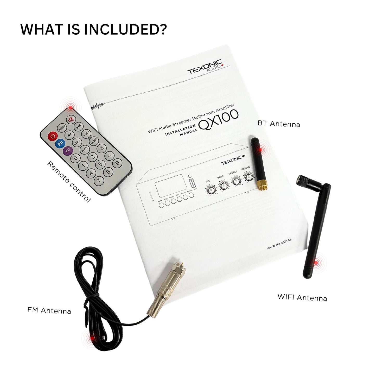 Amplificateur commercial TEXONIC 60W | 6 canaux | Canada