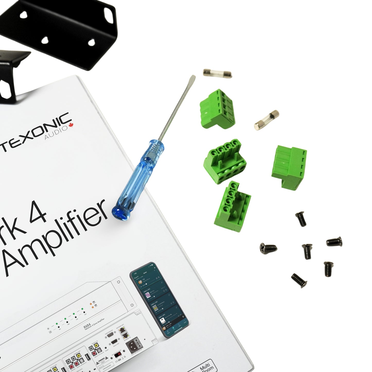 TEXONIC RX84 | 4 Zone Network Streaming Amplifier – Multi-Room Audio for Home & Business