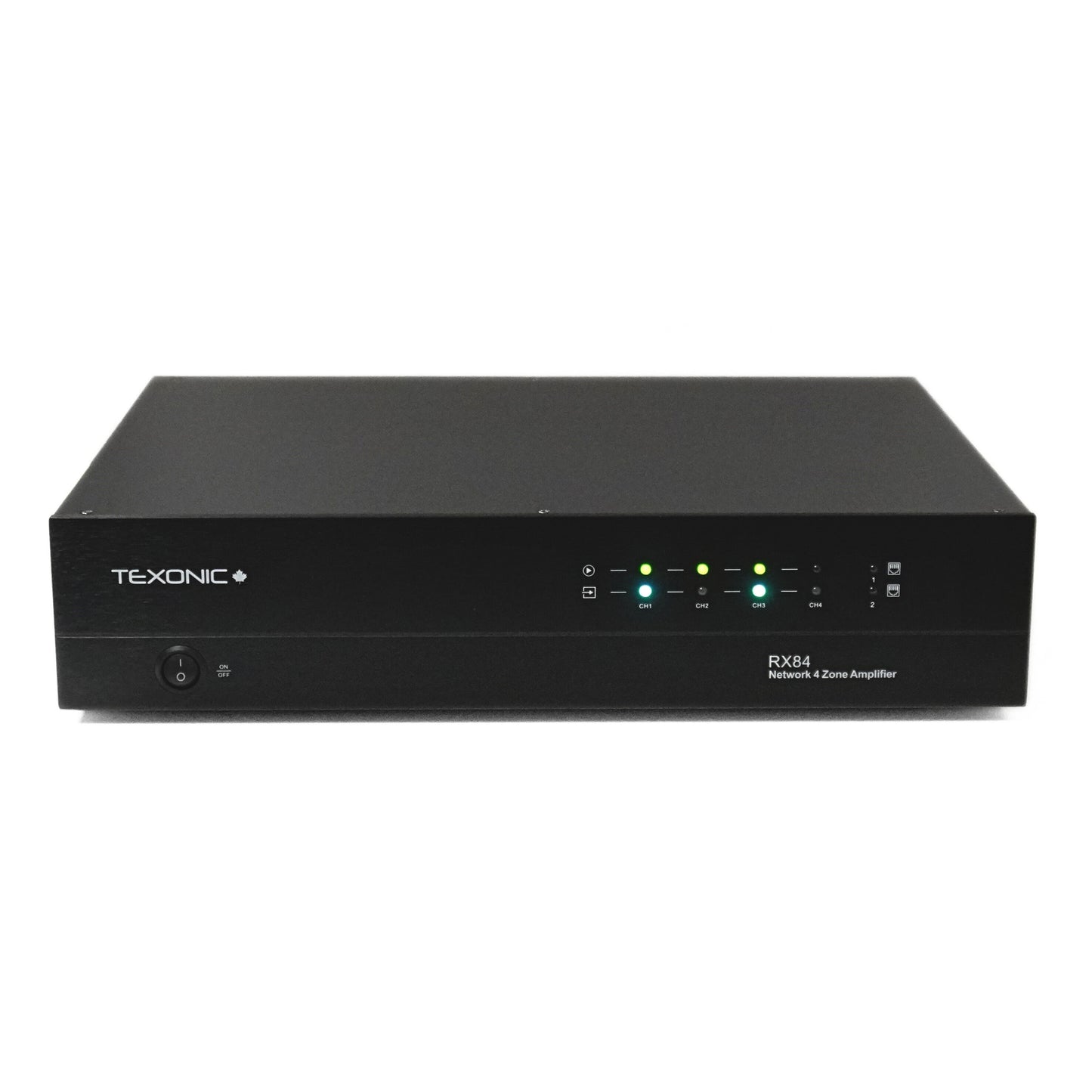 TEXONIC RX84 | 4 Zone Network Streaming Amplifier – Multi-Room Audio for Home & Business