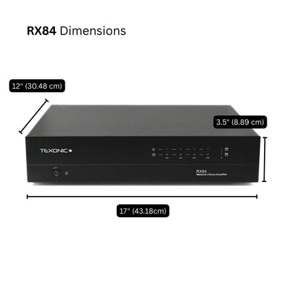 TEXONIC RX84 | 4 Zone Network Streaming Amplifier – Multi-Room Audio for Home & Business