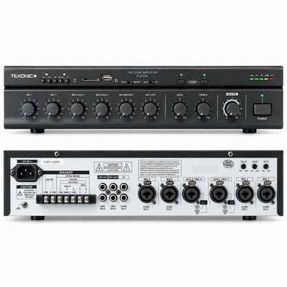 TEXONIC A-2120H 120W 2-Zone Commercial Mixer Amplifier