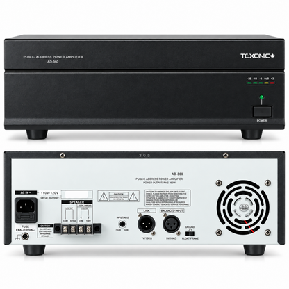 TEXONIC AD-360 360W 100V Commercial Power Amplifier