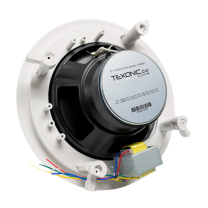 TEXONIC CM80T 8″ Coaxial Ceiling Speaker for 70V/100V Commercial Audio
