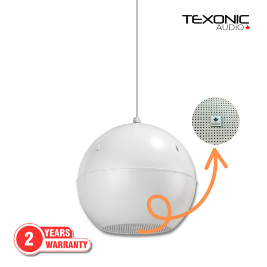 TEXONIC PZ50 5-inch 70V Pendant Speaker – Black or White