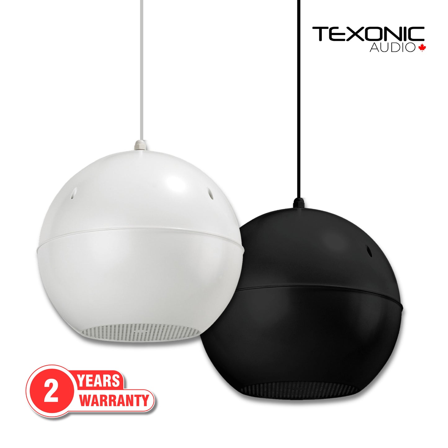 TEXONIC PZ50 5-inch 70V Pendant Speaker – Black or White