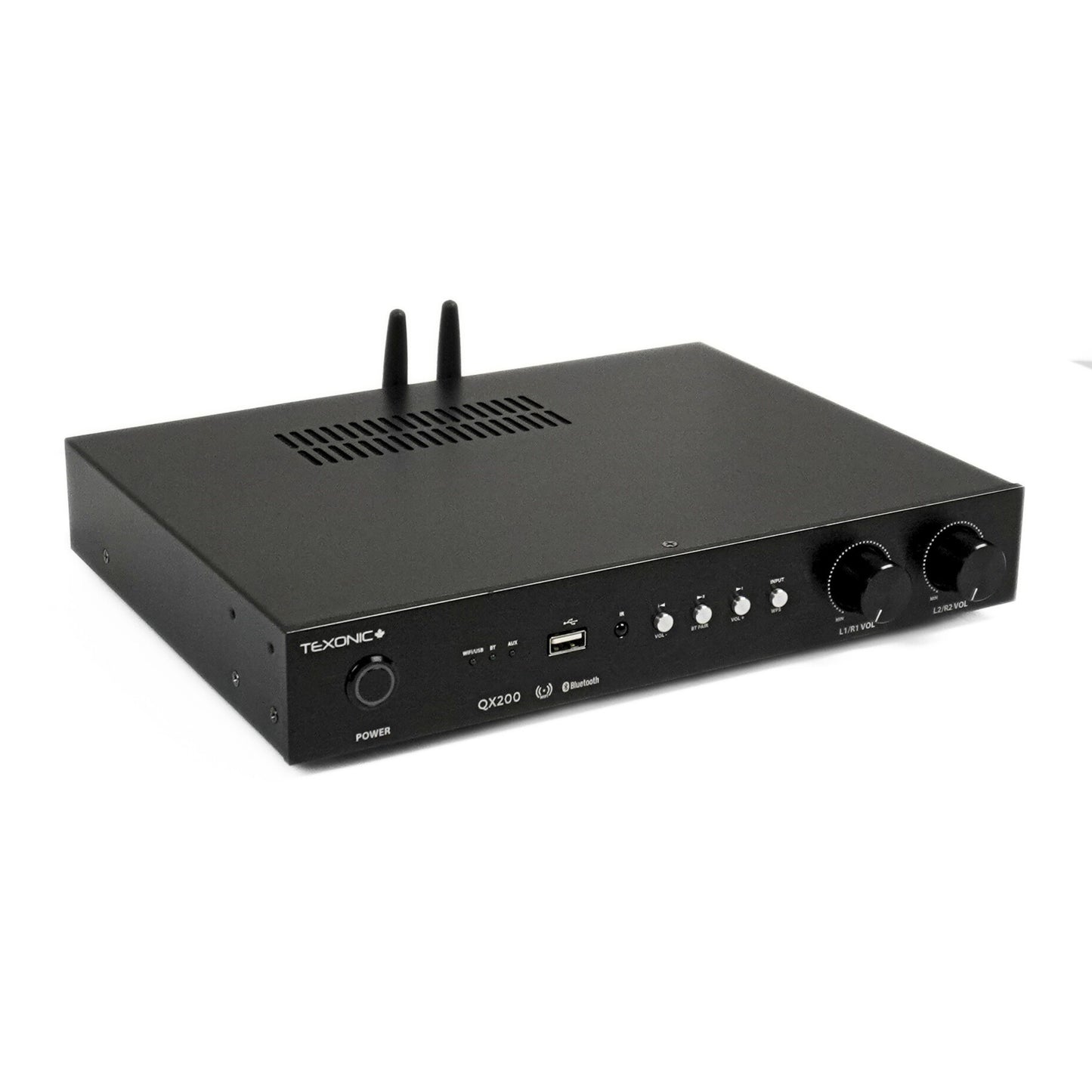 QX200 Dual Zone Network Streaming Amplifier – 4 Channel Wi-Fi & Bluetooth Multi-Room Audio Amplifier 4×60W